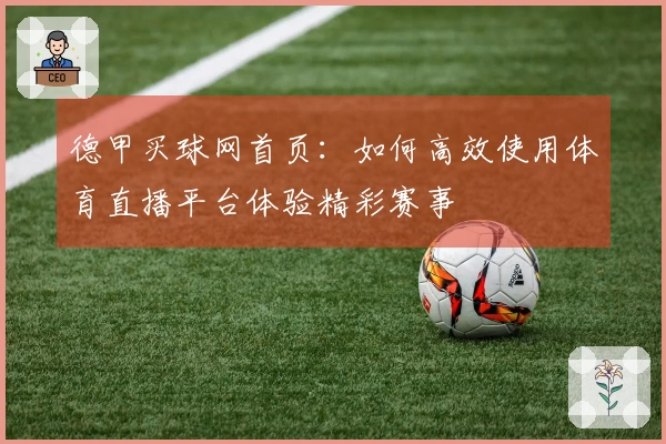 德甲买球网首页:如何高效使用体育直播平台体验精彩赛事